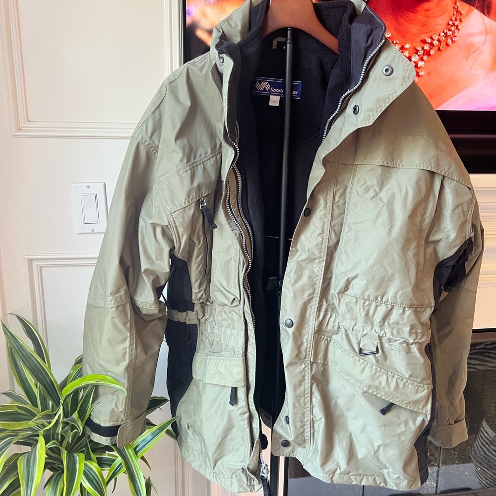 Unisex Sportcaster Ski Jacket Winter Coat – Size men’s L –Fleece Lined Hooded